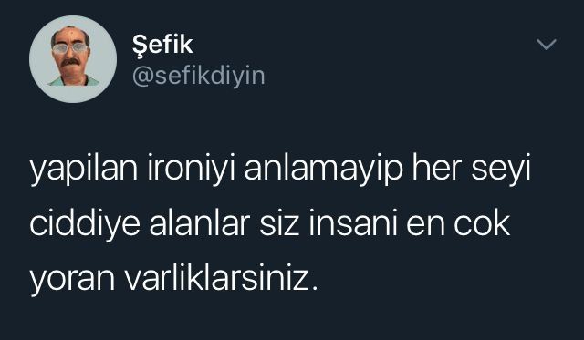 İroni yapar mısın?