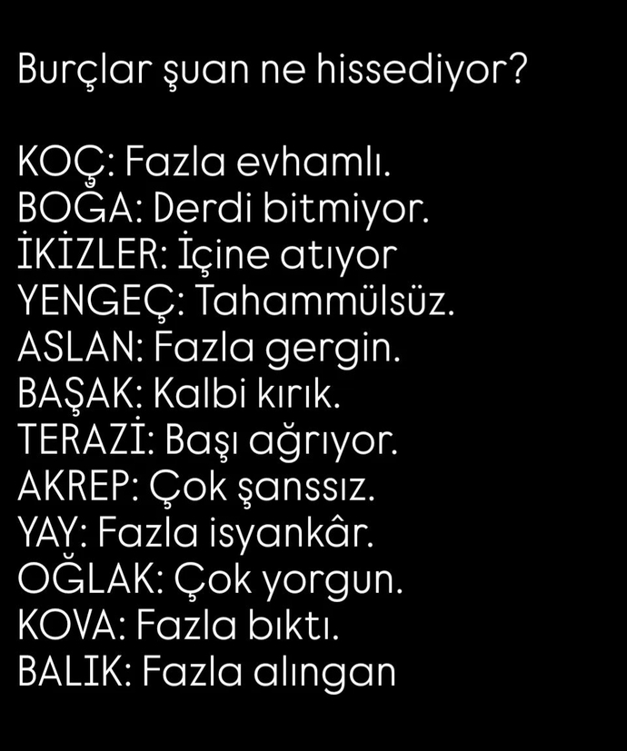 Burcuna göre şu an nasıl hissediyorsun?
