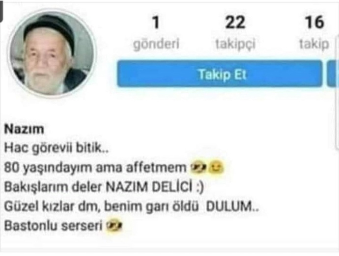 Way goçum bastonlu serse. riye bak sen🤭🤭🤭🤭böyle bir hesabım yok diye mi nasibim kapalı acaba?🤭🤭?