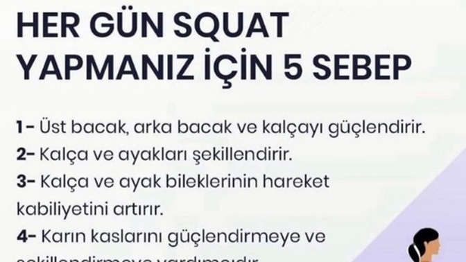 Daha sıkı kalçalar için 20 ila 50 arasında squatı göze alıp yapan var mı?
