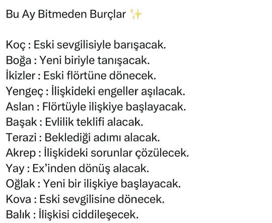 Bu ay bitmeden burçlar?
