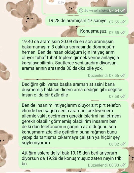 Sevgilim mesajlarıma dönüş yapmıyor ne yapmalıyım ve sizce yazar mı?