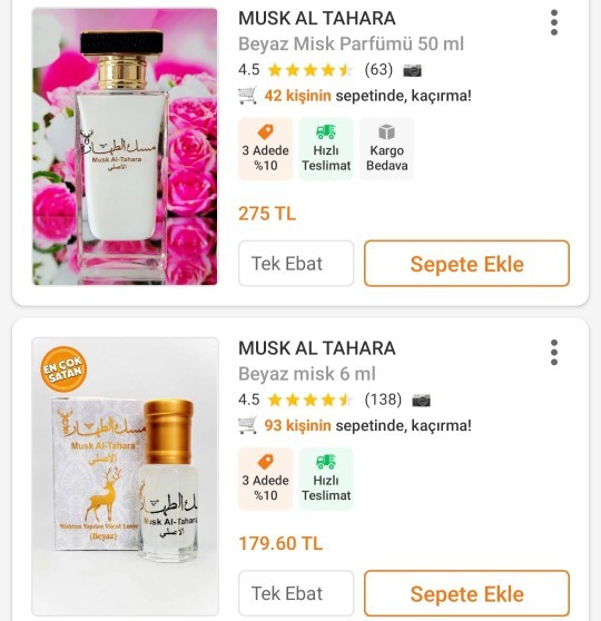 Beyaz misk kullanan var mı?