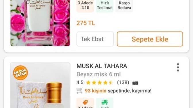 Beyaz misk kullanan var mı?