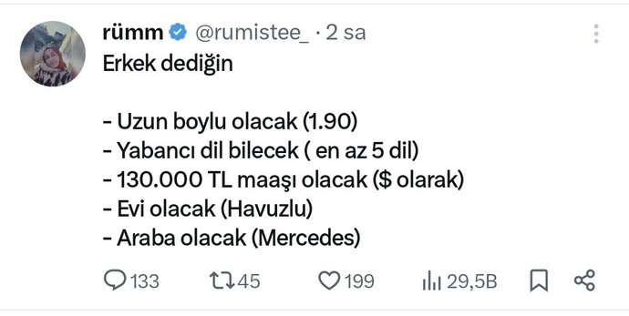 Erkek dediğin nasıl olur?