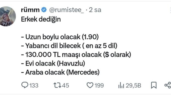 Erkek dediğin nasıl olur?