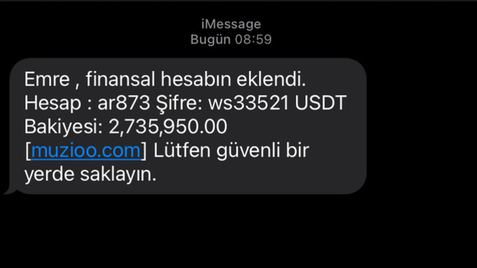 Böyle bir mesaj geldi bu ne?