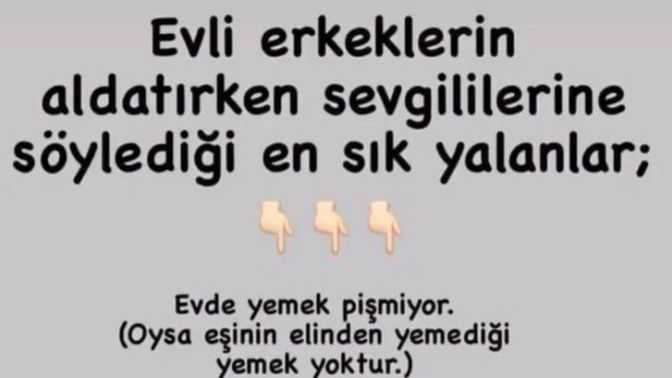 Evli erkek yalanları nelerdir?