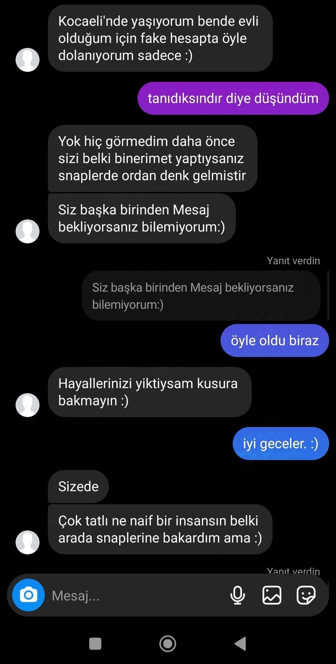 Sizce bu fake hesap beni tanıyor mudur?