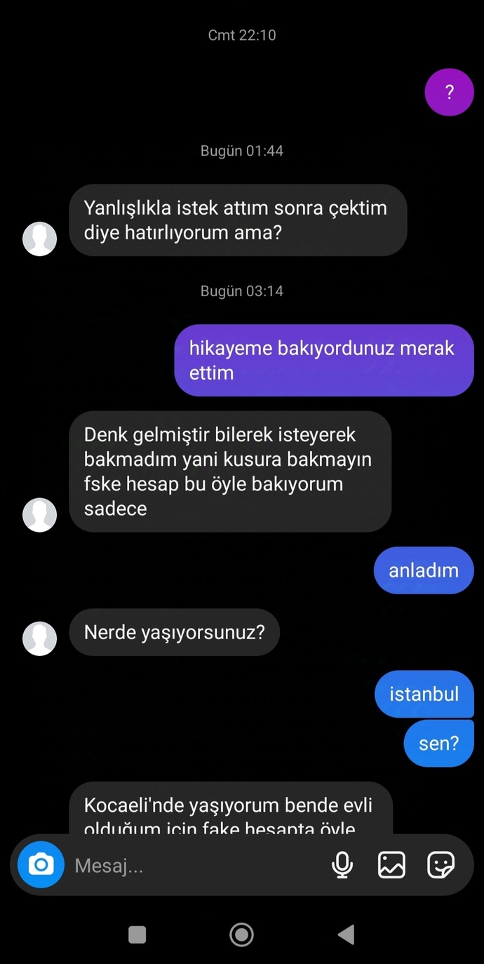 Sizce bu fake hesap beni tanıyor mudur?