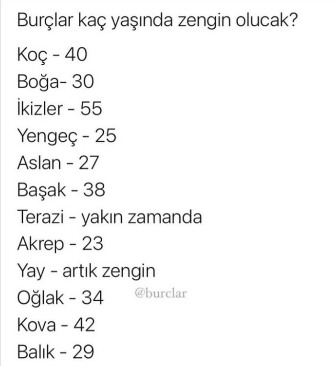Burcuna göre kaç yaşında zengin olacaksın?