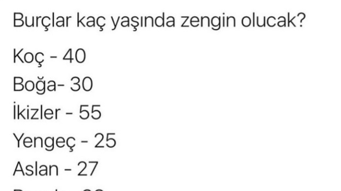 Burcuna göre kaç yaşında zengin olacaksın?