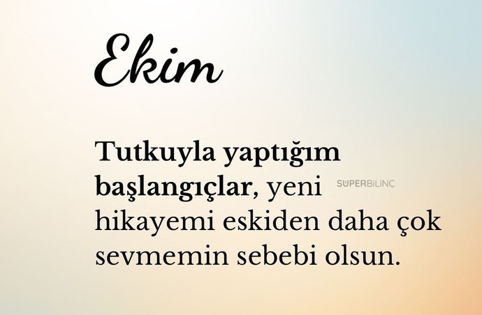 Ekim ayı sana ne getirsin?
