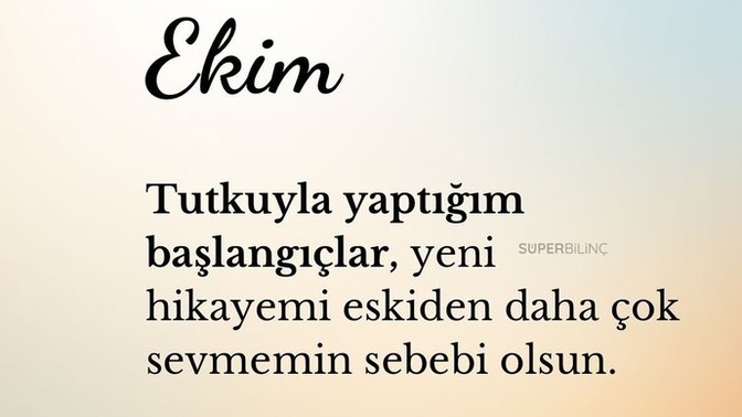 Ekim ayı sana ne getirsin?
