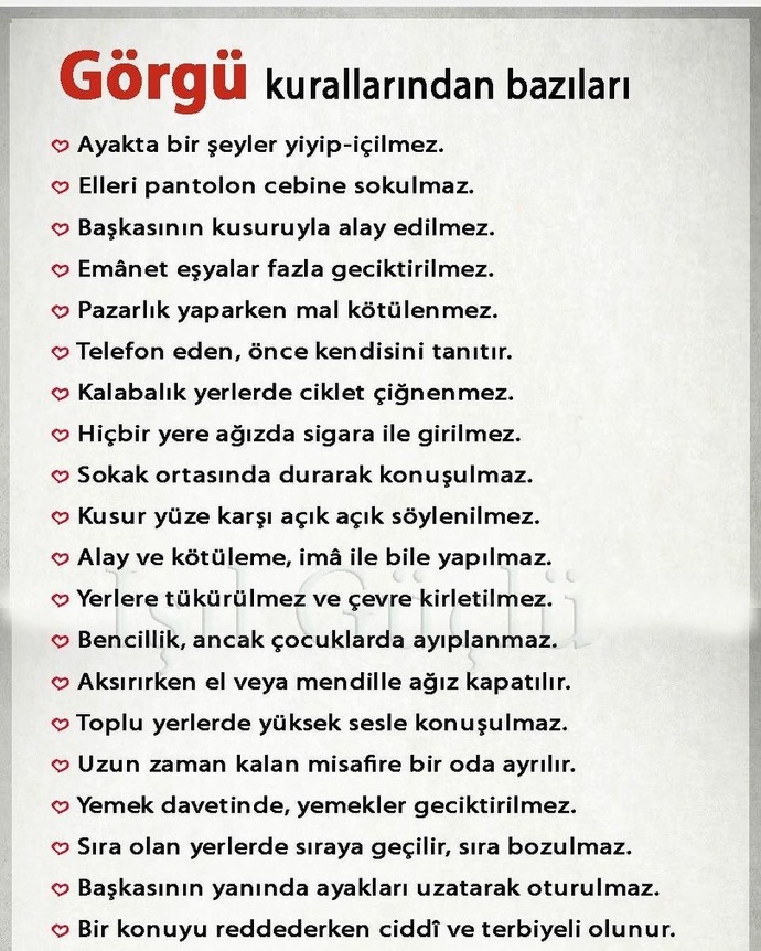 Görgü kuralları diye bir şey yok mu?