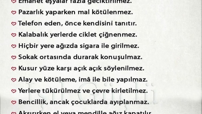 Görgü kuralları diye bir şey yok mu?
