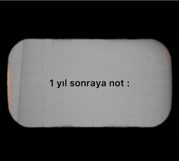 Bir yıl sonraya bir not bıraksan ne yazardın?