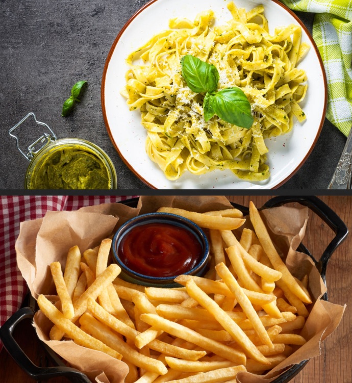 Gece pratik yemek için fetticuni mi, patates kızartması mı?