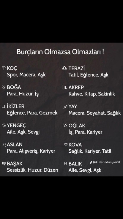 Kesinlikle bağımlısı olduğun 3 şey nedir?