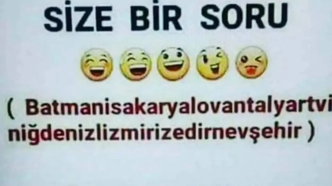 Burada kaç tane şehir var?