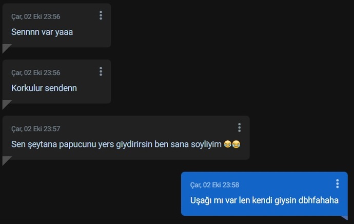 Evde istenilmeyen fakat sahibince korunan masanın yok edilmesi için verilen tavsiye sonucu gelişen diyalog