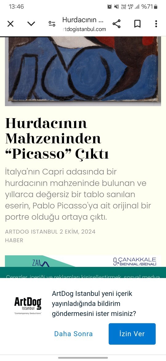Hurdacının mahzeninden picasso çıktı?