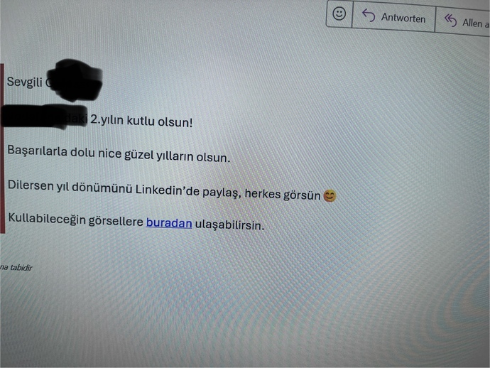 Bir tebriğinizi alayım mı?
