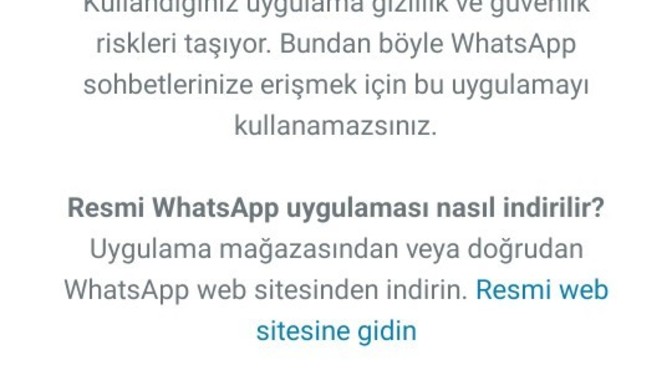 WhatsApp'ımda sorun var?