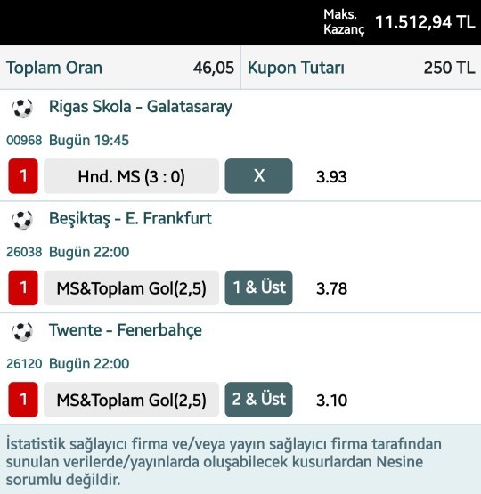 Sizce bu kuponun tutma ihtimali yüzde kaçtır?