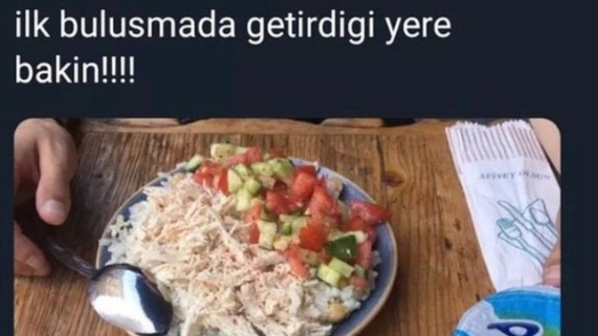 İlk buluşmada tavuk-pilav yemeğe gidilmez mi?