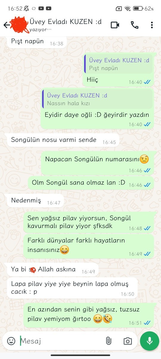 Sizin de böyle boș boğazlı geveze kuzeniniz var mı?