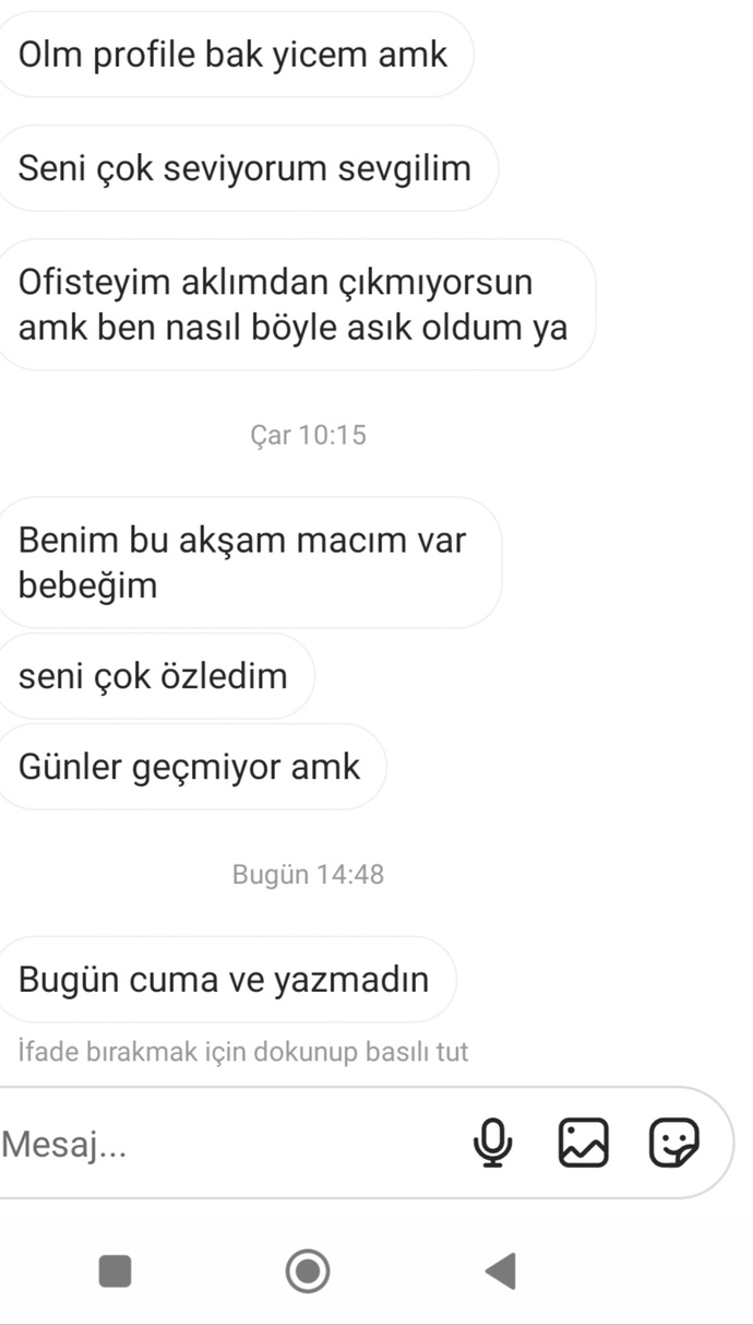 Bişey söylemeli miyim?