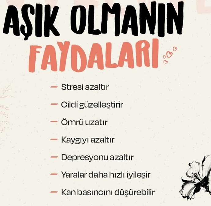 Aşık olmanın faydaları nelerniş 😀?