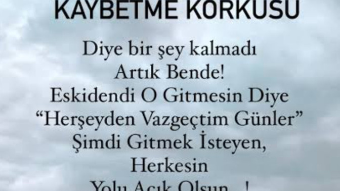 Aşk`ta kaybetme korkun var mı?
