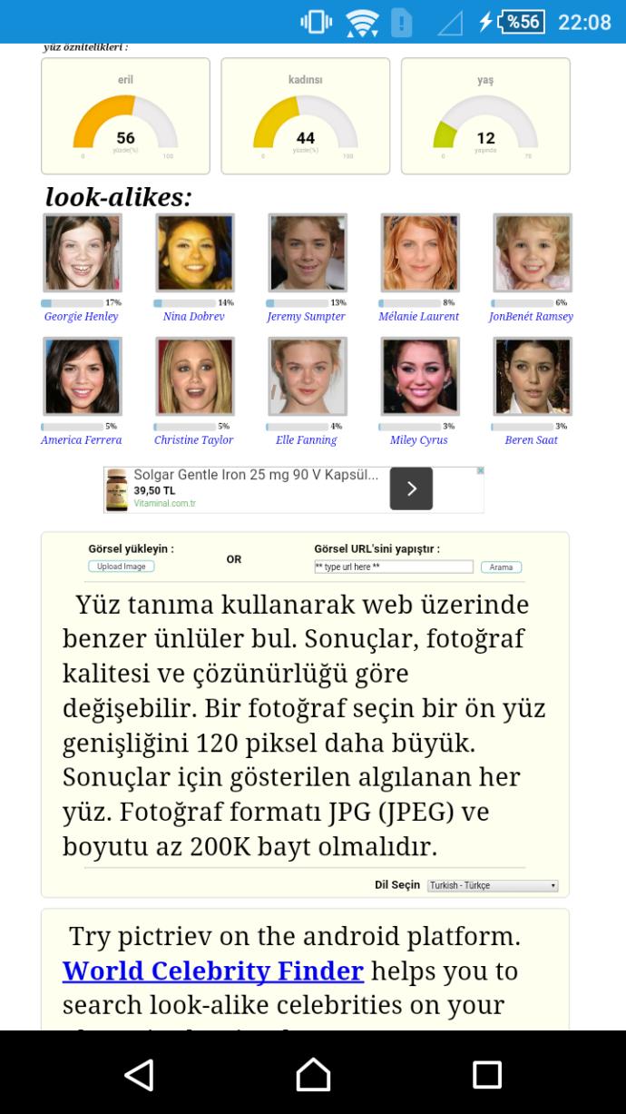 Yüz tarama testi, karakter değil. Hangi ünlüye benziyorsunuz?
