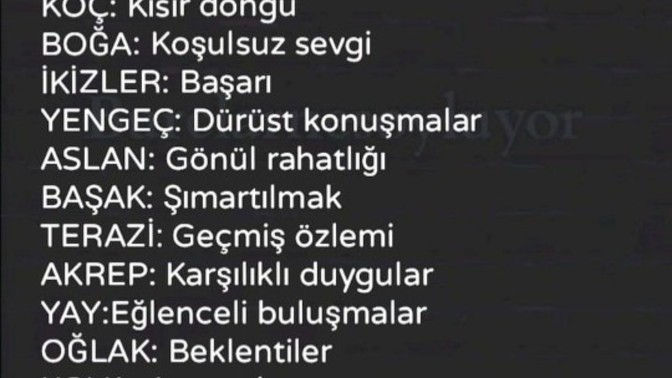 Gündeminizde bugün ne var?
