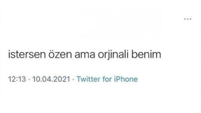 Size özenen insanlar var mı?