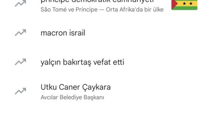 Google aramada eski arattıklarım vardı şimdi gündemdekiler çıkıyor. Nasıl değiştirebilirim?