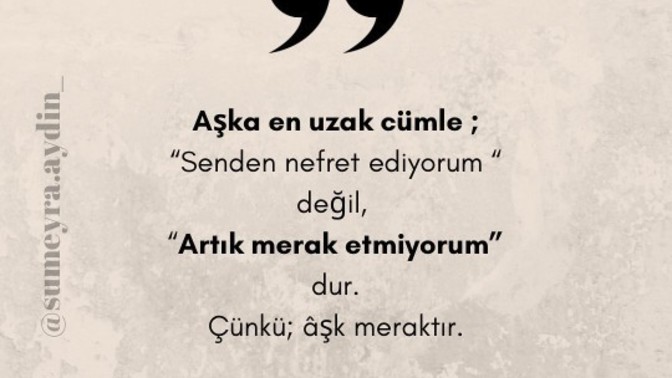 Biri sizi merak etmeyi artık bıraktı mı?