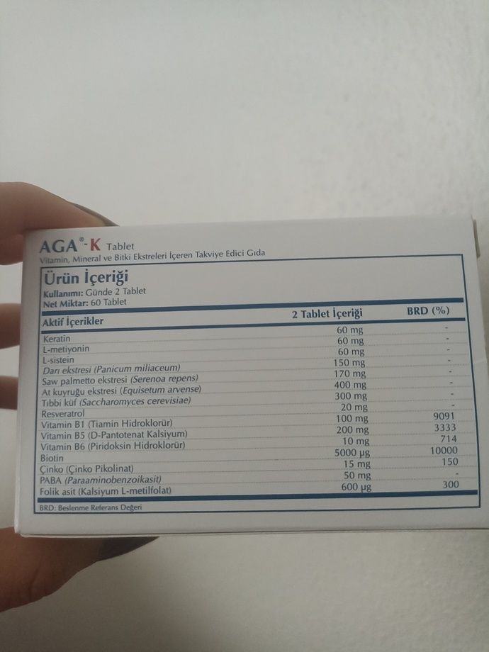 Saç dökülmesi için aga k?