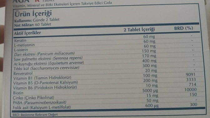 Saç dökülmesi için aga k?