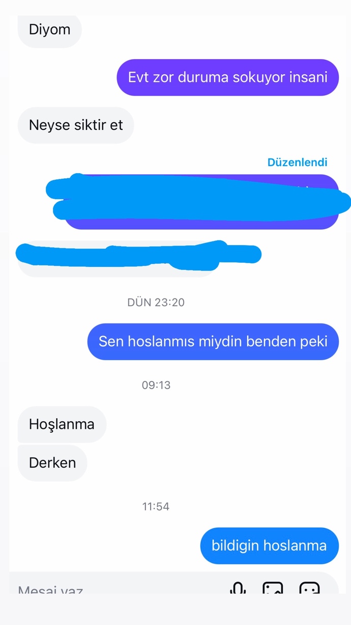 Hoslanıyo mu benden?