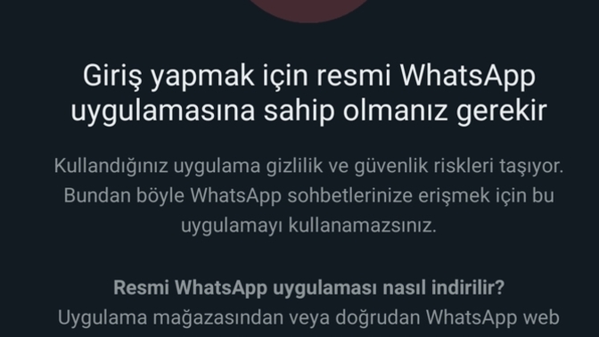 Wp ye giremiyorum lütfen anlayan baksın?