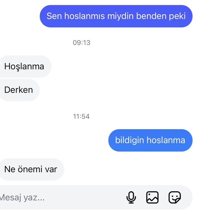 Hoşlanıyor mu bndn?