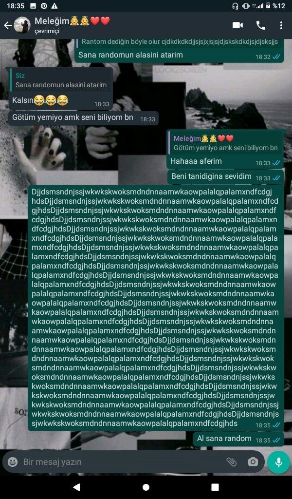 Bu random abartı bu arada dkdkdkd.