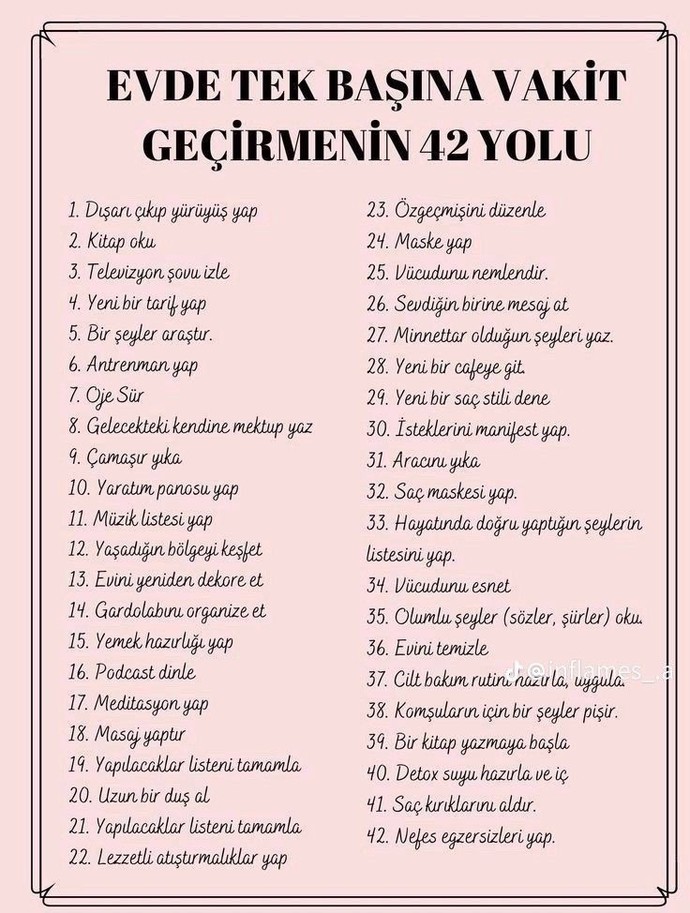 Evde tek başınıza kaldığınızda ne yapıyorsunuz?