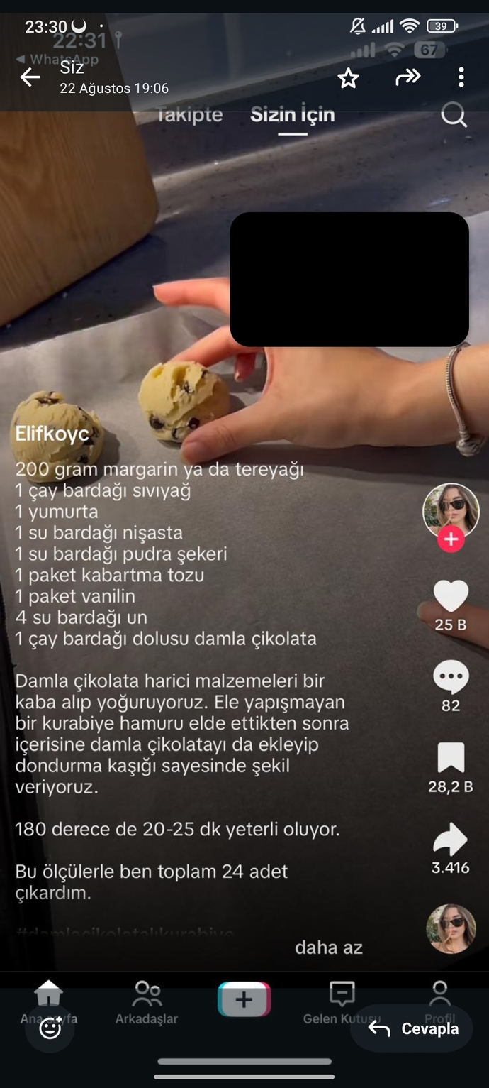 Kurabiye tarifi atabilir misiniz?