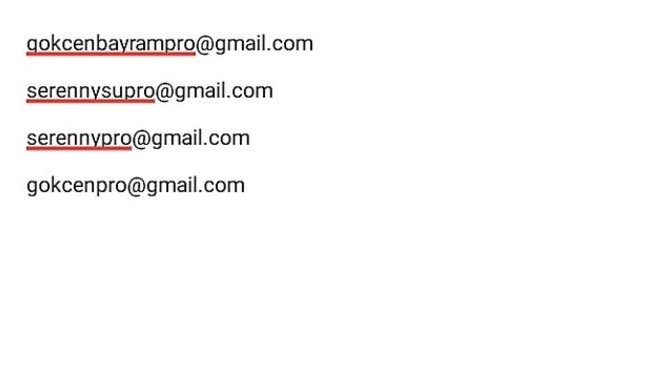 Bu hazır mail isimlerinden hangisi daha güzel?