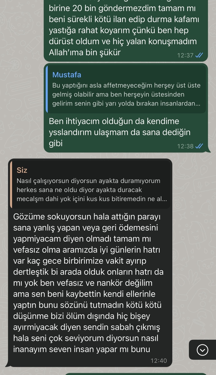 Yeni tanıştık benden para istedi bende ml gibi verdim?