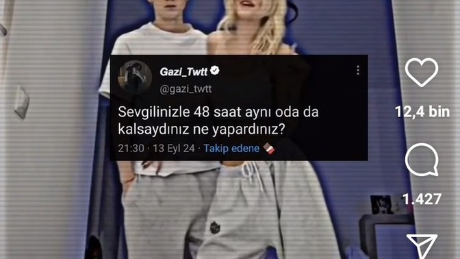 Sevgilinizle 48 saat aynı odada kalsaydınız ne yapardınız ?